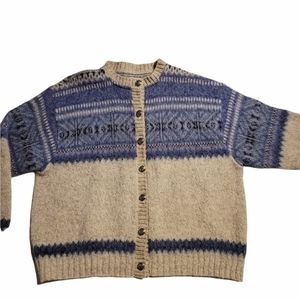 Scandinavian Oversize Lagenlook Wool Cardigan